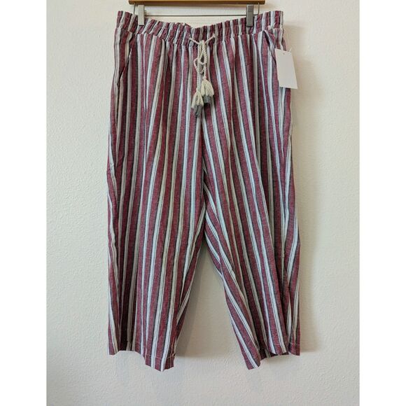 NWT   H+H by Harmony & Havoc Striped Linen/Rayon Blend Pants  Sz XL - Picture 5 of 8